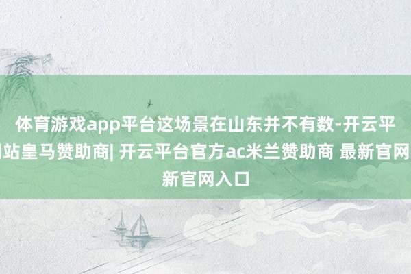 体育游戏app平台　　这场景在山东并不有数-开云平台网站皇马赞助商| 开云平台官方ac米兰赞助商 最新官网入口