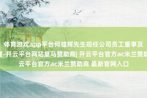 体育游戏app平台何雄辉先生现任公司员工董事及北京分公司总司理-开云平台网站皇马赞助商| 开云平台官方ac米兰赞助商 最新官网入口