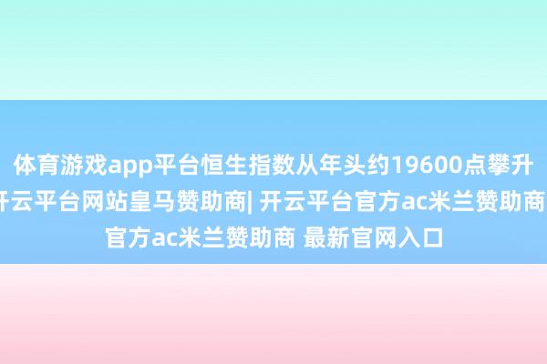 体育游戏app平台恒生指数从年头约19600点攀升至25630点-开云平台网站皇马赞助商| 开云平台官方ac米兰赞助商 最新官网入口