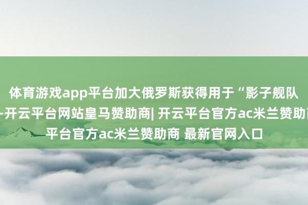 体育游戏app平台加大俄罗斯获得用于“影子舰队”的油轮的难度-开云平台网站皇马赞助商| 开云平台官方ac米兰赞助商 最新官网入口
